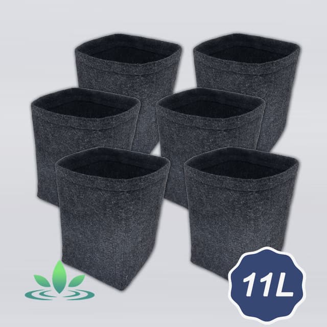 Kit de 6 Vasos de Feltro de 11 Litros